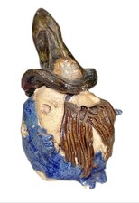 3” Incense Burner Wizard Gnome Cowboy Studio Pottery Figurine Mini Man