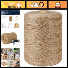 Natural Jute Twine String 3600 Feet - Craft, Gardening, Gift Wrapping, Home Deco