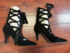 Capezio Valentina 3 Heel Black Suede Latin Salsa Tango Ballroom Dance Shoes 8.5