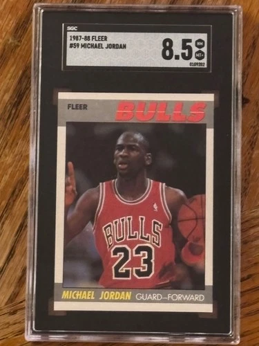 1987-88 Fleer Set-Break # 59 Michael Jordan SGC 8.5 NM/MT+