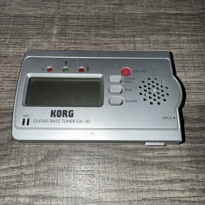 Korg GA30 Silver Ultra Compact High-Precision LCD Meter Guitar & Bass Solo Tuner