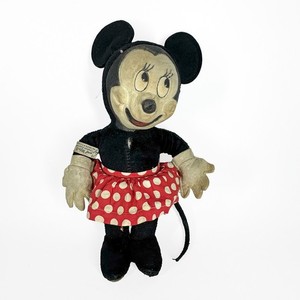 1940s Gund Plush Cloth Doll Disney Minnie Mouse Vintage Tagged Original