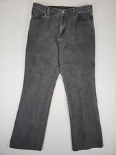 VTG Wrangler Women's 32x30 Black Denim Jeans 11MWZ High Rise Straight Made USA