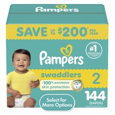 Procter  Gamble Pampers Swaddlers Baby Diapers Size 2, 144 Count