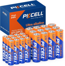 AA and AAA Batteries Combo Pack 24 Count - 12 Double AA Batteries and 12 Triple 0.56 per gallon