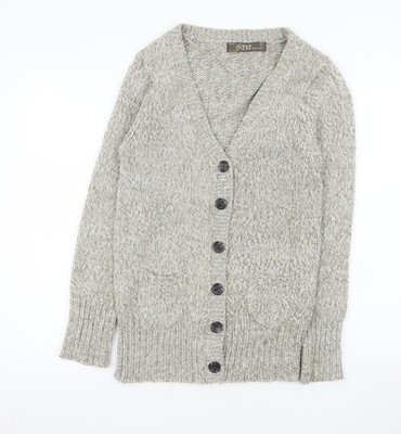 Beigefarbener Strickpullover Damen UK Größe S TRF