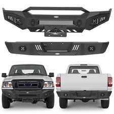 Front Bumper Rear Back Bumper Fit 1998-2011 Ford Ranger Fleetside Truck Pickup Front Bumper Rear Back Bumper Fit 1998-2011 Ford Ranger Fleetside Truck Pickup