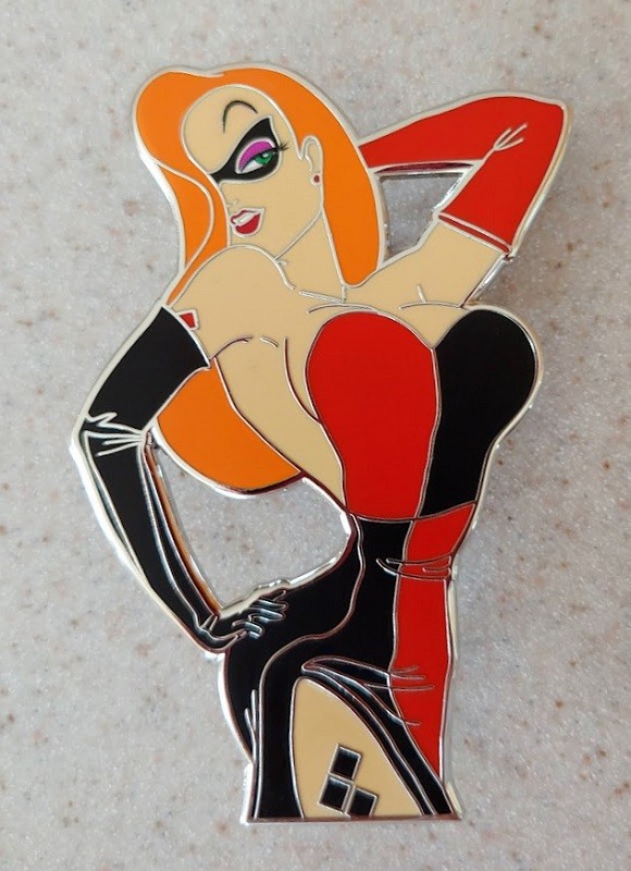 Fantasy Pin JUMBO Disney Jessica Rabbit Sexy Pose as Harley Quinn LE100