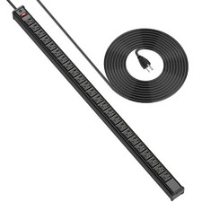 Long Heavy Duty Power Strip 24 Outlet Large Metal Power Strips Garage Workshop C