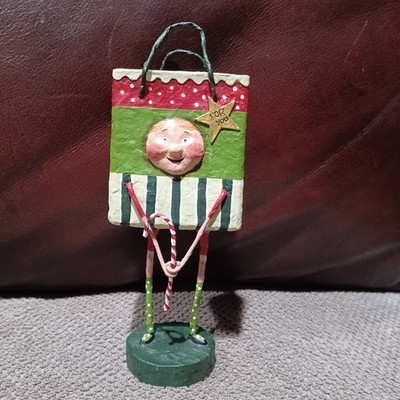 Lori Mitchell Christmas Figurine ~ Davey s Gift Bag