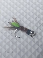 Peeping Caddis Barbless  Fulling Mill Size #18 Trout Fly Fishing 