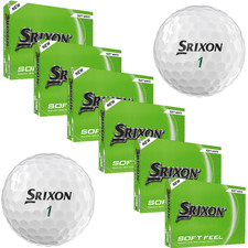 SRIXON 2025 SOFT FEEL GOLF BALLS WHITE 6 DOZEN 72 BALLS