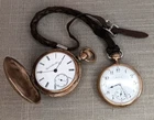 Vintage Elgin Pocket Watch Lot of 2  For Parts Repair TLC