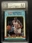 1988-89 Fleer Sticker #7 Michael Jordan BGS 8.5 With Rare 9 Centering Nice Card