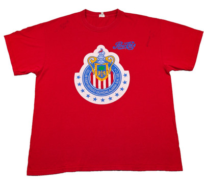 Club Deportivo Guadalajara S.A De C.V. Patrick Villa #27 Auto Men XL Red Large