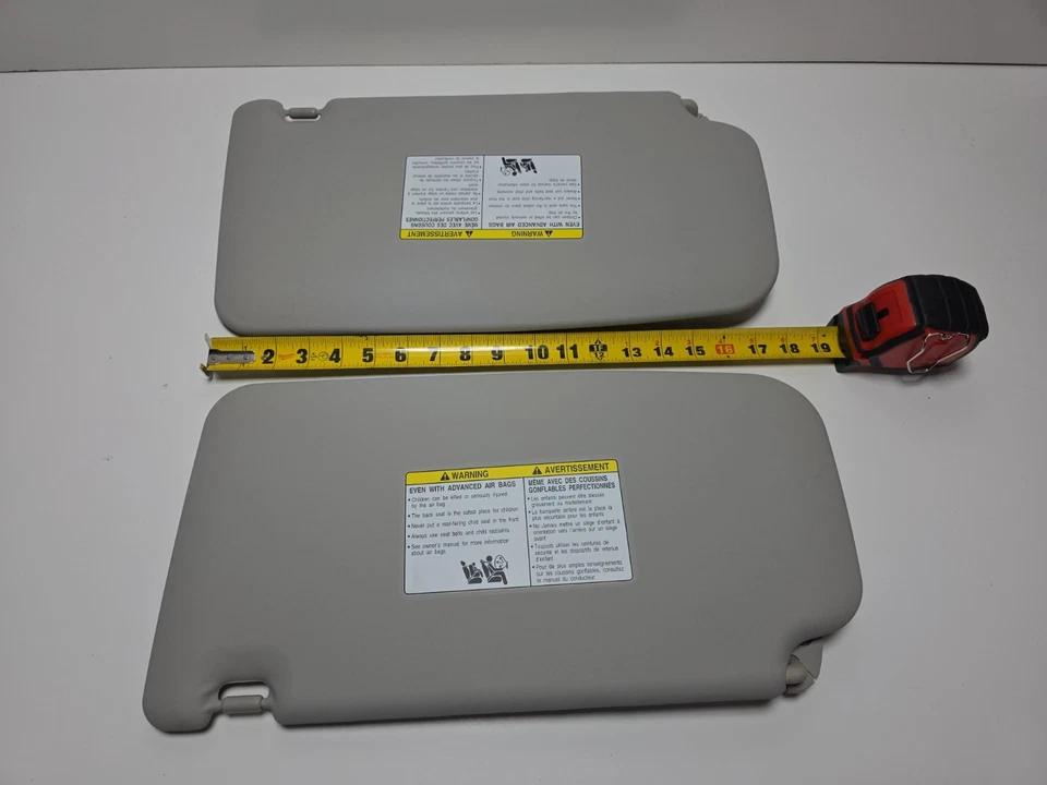 Juego de pares de parasoles laterales para conductor y pasajero Nissan Cube 2009-2014 vinilo gris Foto 2 de 4