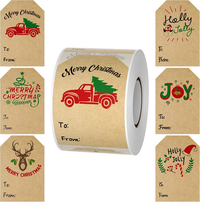 300 Tag Stickers - Self Adhesive Presents Labels in 6 Designs, Easy to Write Nam