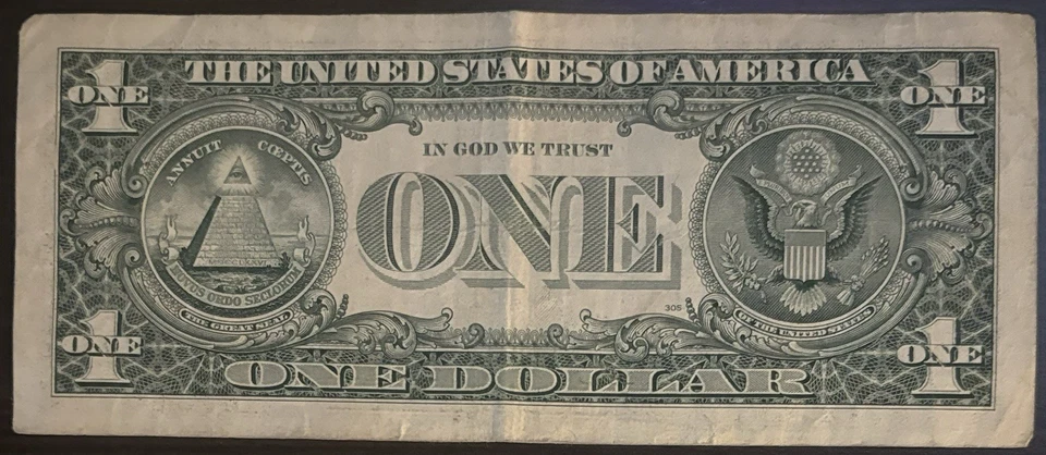 1995 New York $1 Bill Double 88’s & 99’s Fancy Numbers Note - Image 2 of 2