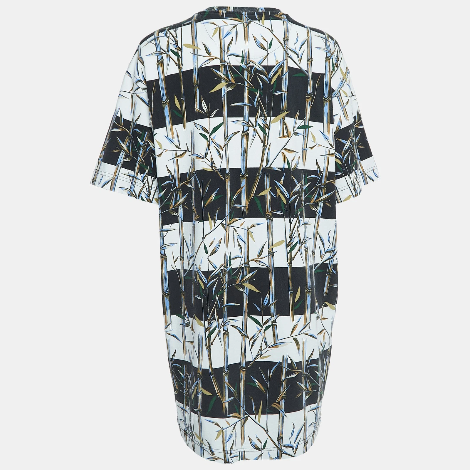 Mini T shirt abito Kenzo Memento Collection 2 stampa bambù multicolore cotone S