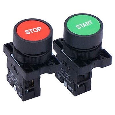 Momentary Push Button Switch Red Green Sign NO NC AC 660V 10A Start/Stop