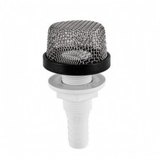 Marine Live Well Pump Inlet Filter Flanged Mount Aquarium Hardware White