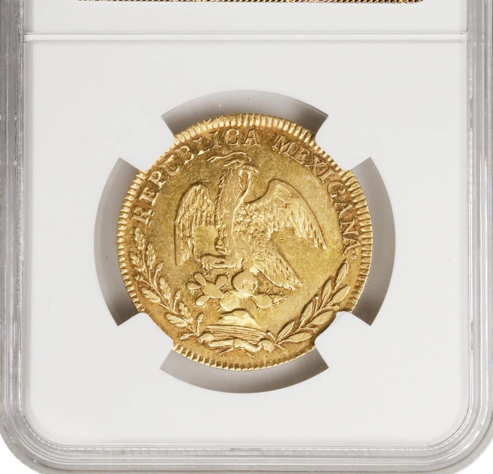 Mexico Gold 4 Escudos 1825-Mo JM Mexico City mint, NGC XF-45! Nice Lustrous Coin - Image 4 of 4