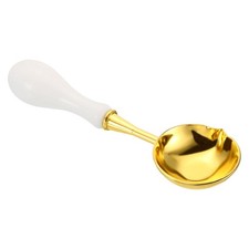 Wax Seal Spoon 4" Melting Spoon Vintage Wooden Handle White