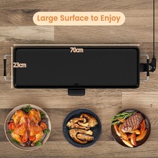 Electric Teppanyaki Table Grill  Adjustable Temperature Non-Stick Griddle