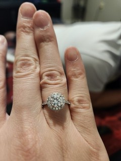 1ct Moissanite Sterling Silver Size 5 Ring