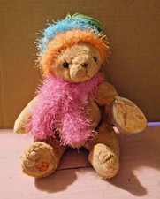 Cherished Teddies Patricia Hillman Pink Heart Plush Bear 2002 Fall Theme