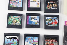 Sega Game Gear Handheld Video Game Console W/ Case, 10 Games, Power Brick WORKS