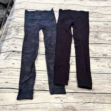 Spanx Black and Gray Camo Shapewear Stretch Leggings both size small