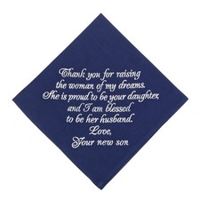Wedding handkerchiefs for Parents Father of the Bride