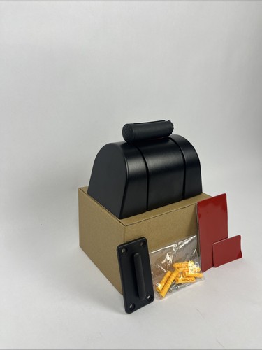 *OB* Barydat Blk Crowd Control Wall Mount Barrier with 78" Red Retractable Belt - Picture 2 of 14