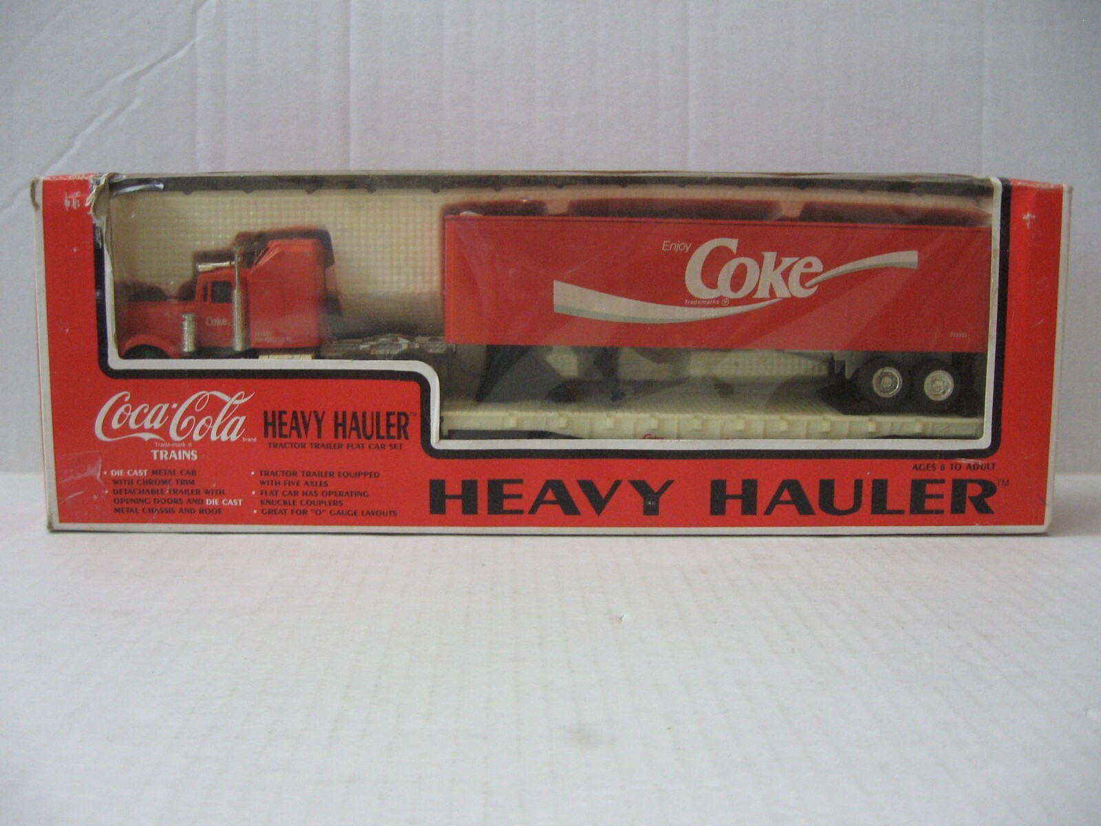 Coca-Cola Trains Heavy Hauler Tractor Trailer Flat Car O Gauge K-Line