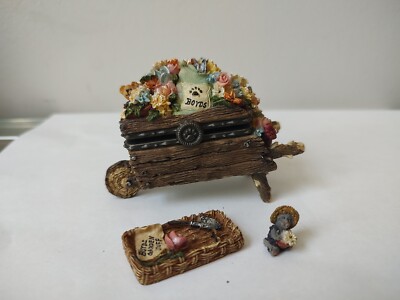 Boyds Bear trinket box Uncle Bean's treasure boxes How does your Garden grow