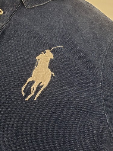 Polo Ralph Lauren XXL Shirt Big Logo Big Pony Custom Fit Blue Short Sleeve - Picture 6 of 21