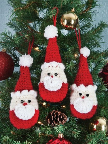 Mary Maxim Santa Gnome Ornaments Crochet Kit   Set make 6