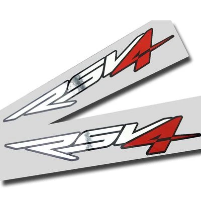 TWISTEDMELONDESIGNS Aprilia RSV4 Décalques Stickers Graphique Moto 2 Chrome, Rouge, Noir L Taille