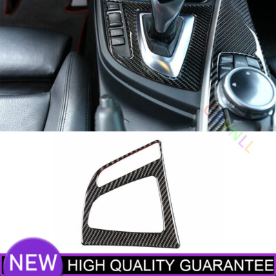 For BMW 3-4 Series 13-19 Carbon Fiber Real Car Inner Gear Shift Decoration Cover