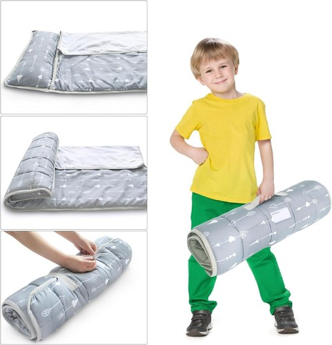 2 Pack Toddler Nap Mat with Removable Pillow&Fleece Minky Blanket for Daycare - Picture 4 of 6
