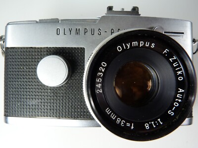 VINTAGE Olympus Pen F T Half Frame Film Camera,ZUIKO S 38