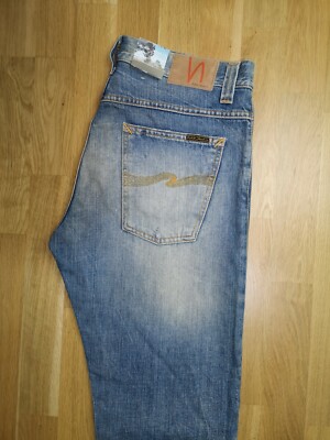 Nudi Jeans     Herren Jeans Average  Joe   Green Wave        b14