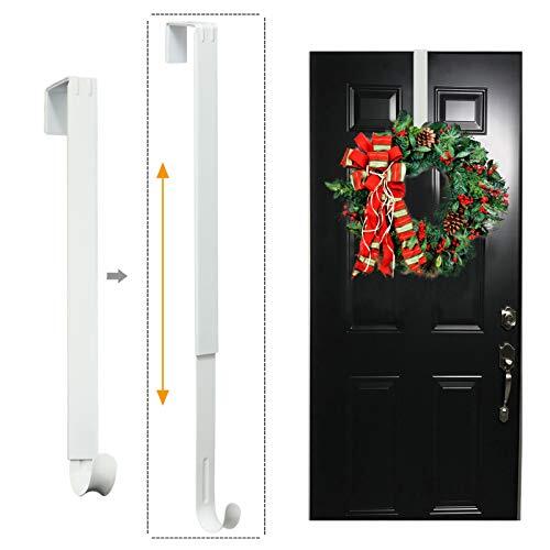 Wreath Hanger, Adjustable over The Door Wreath Hanger & Wreath Holder & White