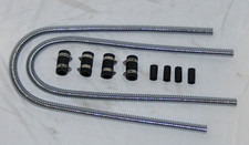 44 Flexible Chrome Stainless Steel Heater Hose Kit Street Hot Rat Rod Hoses