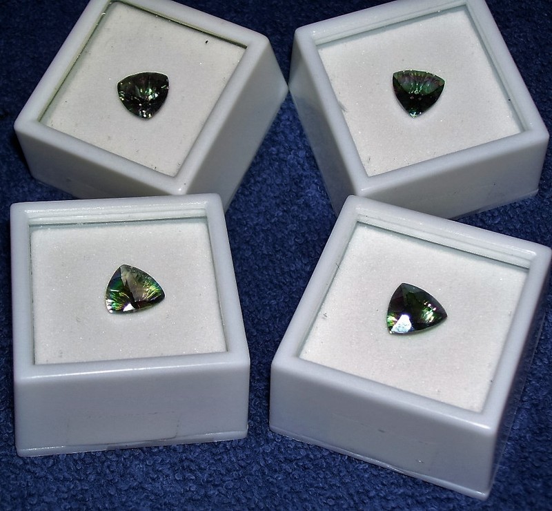  10 mm.Trillion Cut Mystic Topaz 1  ( 2) Piece Set