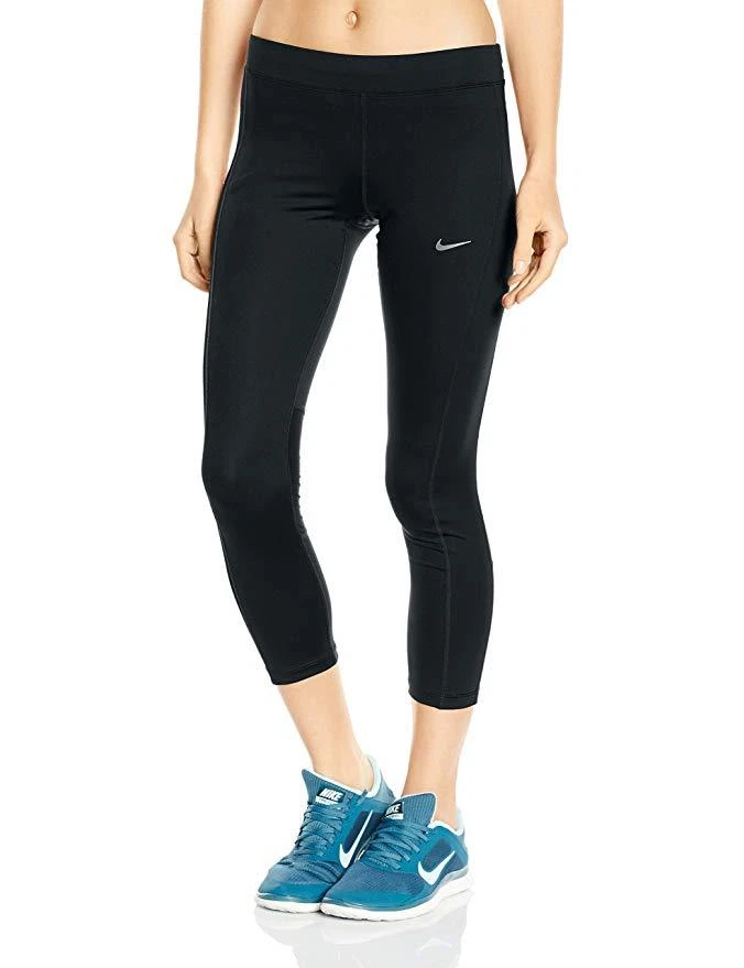 New NIKE Dri-Fit Essential Running Tights Capri 645603 010