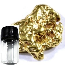 (2) .050+ GRAMS ALASKAN YUKON BC NATURAL PURE GOLD NUGGETS .100+ GRAMS (#B050)