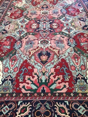 9' x 12' New Indian Bakhtiari Design Oriental Rug - Hand Made - 100% ...