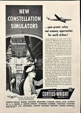 1955 Curtiss-Wright Constellation Aircraft Simulators Carlstadt NJ Print Ad